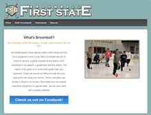 Tablet Screenshot of firststatebroomball.com